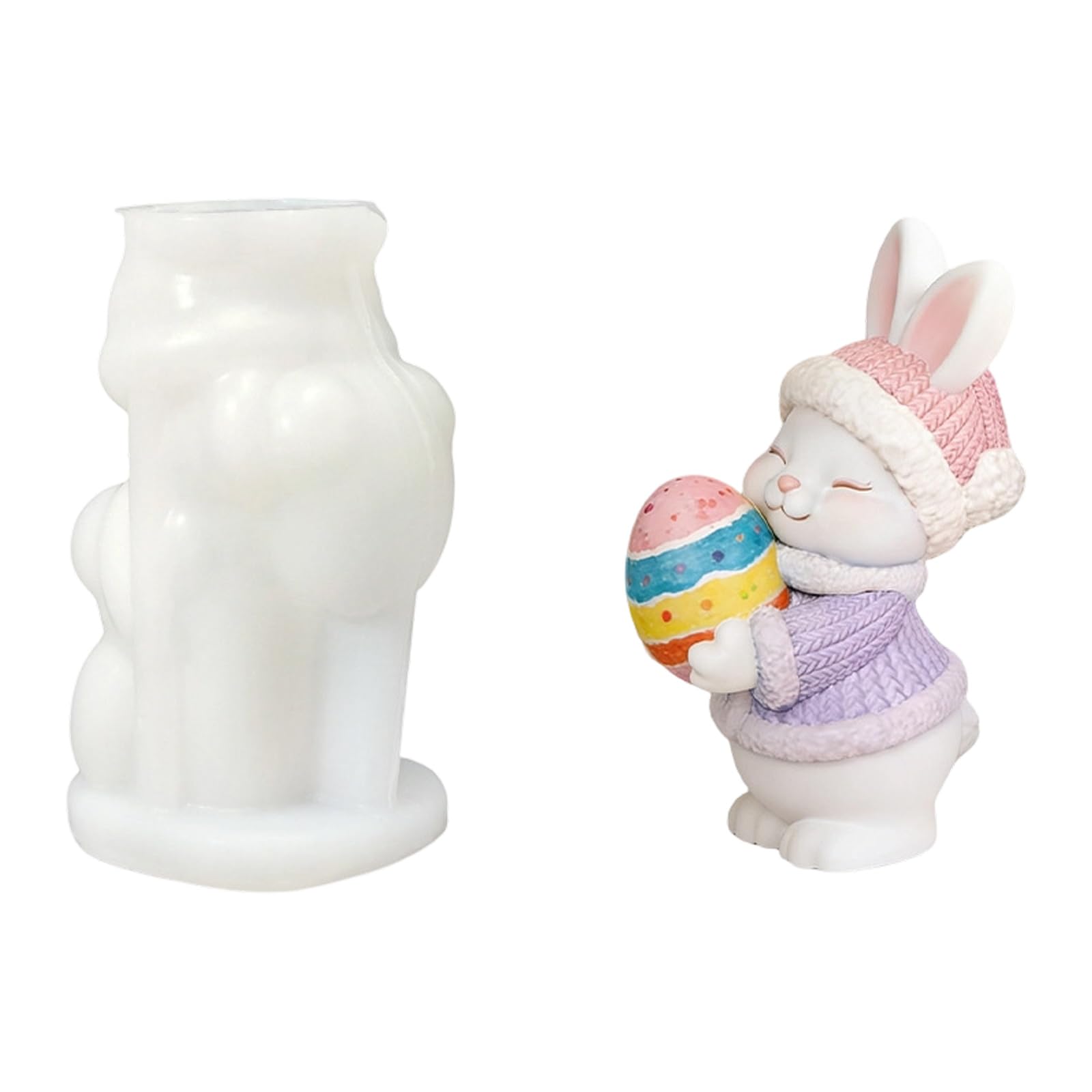 OSNIYAW Eggs Hare Shape Silicone Molds Temperature Resistant for Resin Casting Soap Chocolate Easter Decoration Easter Conies Elastomer Cast