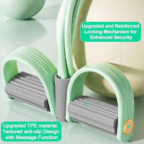 Image of Multifunction Tension Rope, 6-Tube Elastic Yoga Pedal Puller Resistance Band, Natural Latex Tension Rope Fitness Equipment, for Abdomen /Waist /Arm /Leg Stretching Slimming Training