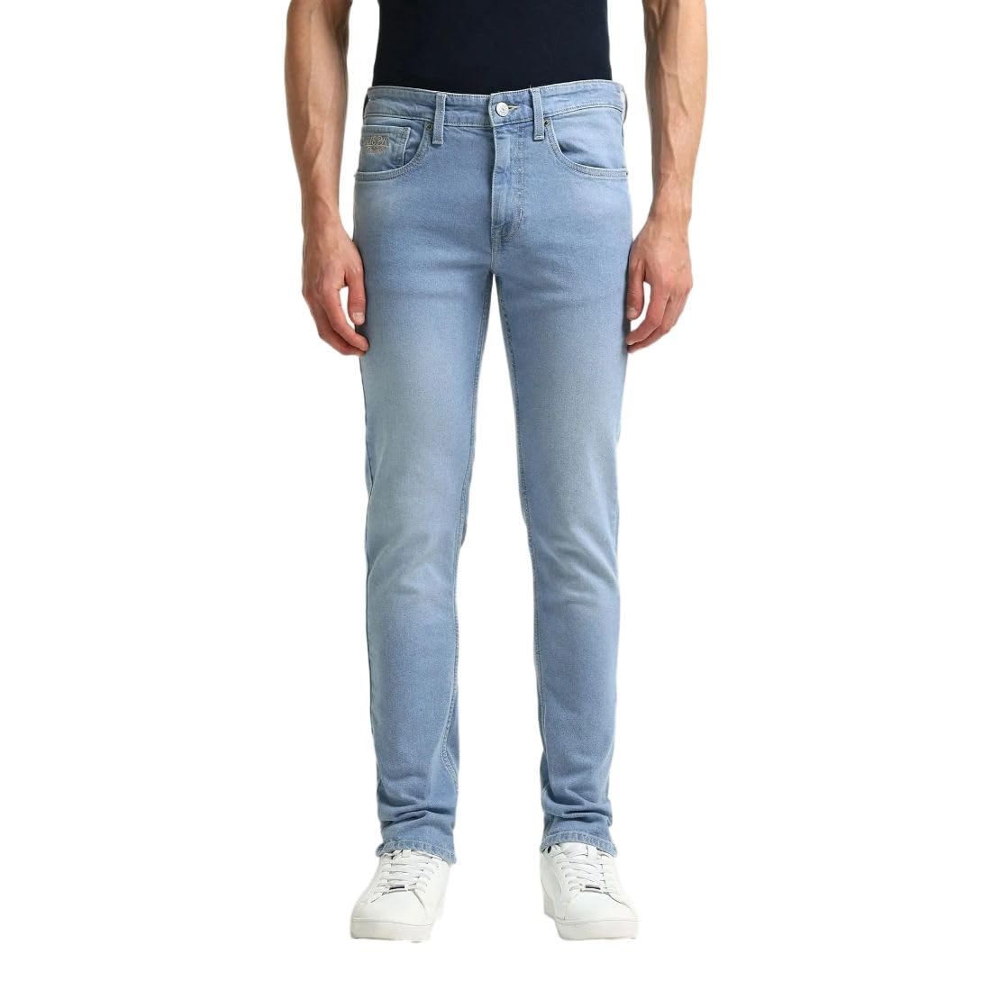 u.s. polo assn. Blue Solid Mid Rise Light Button Stretchable Cotton 1050 Men's Jeans-picture-39