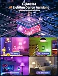 Lepro BR1 AI Smart Light Bulbs, Dimmable BR30 Bulbs, Work with Alexa & Google Home, Music Sync, RGBWW Colour Changing Light Bulb, Flood Light Bulbs, WiFi & Bluetooth Via Lepro App, LLM, E26, 4 Pack