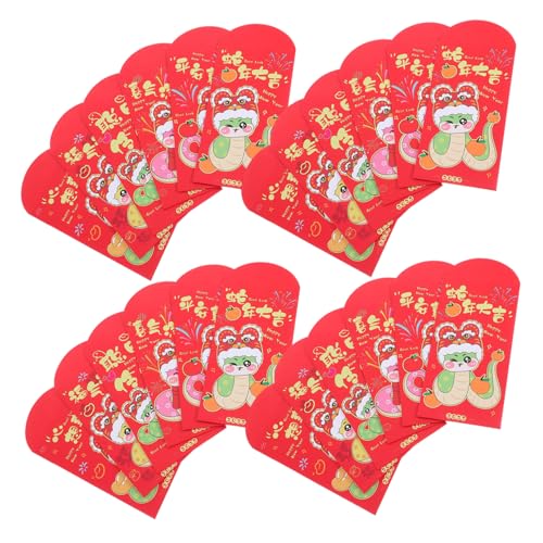 GRIRIW 30個入り 春節用 蛇年お年玉袋 旧正月の紙製ポチ袋 光沢装飾付きで 感 贈り物に 結婚式 誕生日 卒業祝いに多用途 お札で使いやすい縁
