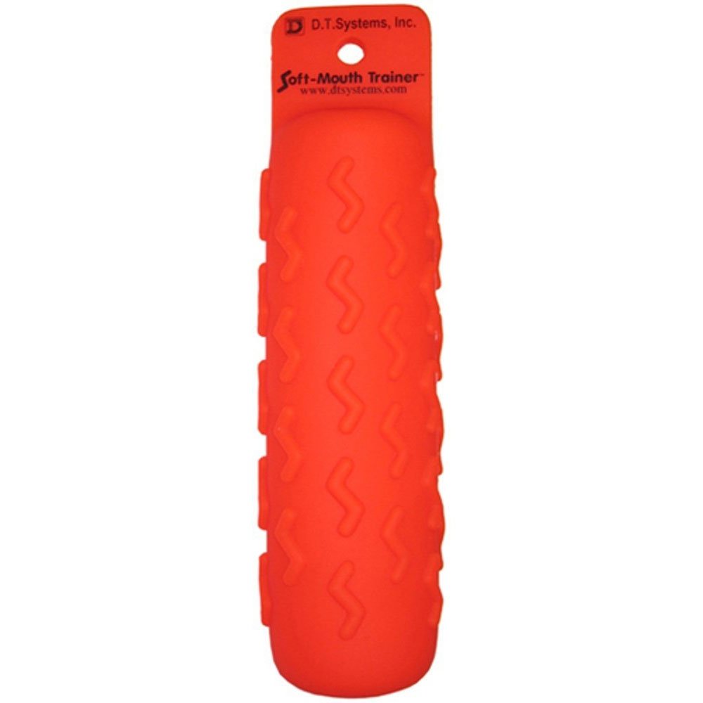 D.T. Systems Soft Mouth Large 3-Inch by 12-Inch Dog Training Dummy Kit, Blaze Orange with Rabbit Scent
