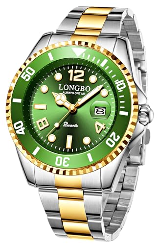 LONGBO Master Royale Silver Analog Watch Silver-Gold-Green - Image 2