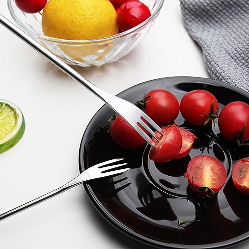 Miniatura 5 de Juego De 6 Tenedores De Fondue De Queso, Cubiertos Con Fondue De Acero Inoxidable, Queso Con Mango Resistente Al Calor Para Queso, Chocolate, Carne De Marshmallows Negro