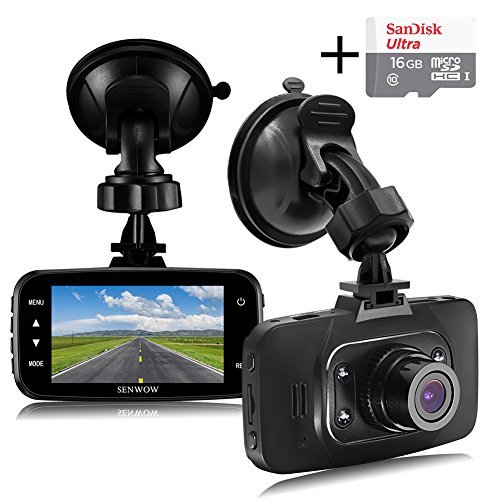 SENWOW Dash Cam (32GB Included) 1080P Full HD Car Camera 2.7” LCD Driving Video Dashboard DVR Built in G-Sensor, Loop…
