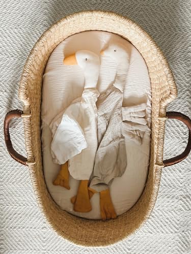 Image of Baby Toys Lovey Blanket Soft Goose Toys for Newborn Essentials 0-6 Months, Sensory Stuffed Animal Security Blanket for Boys and Girls (Vintage Taupe)