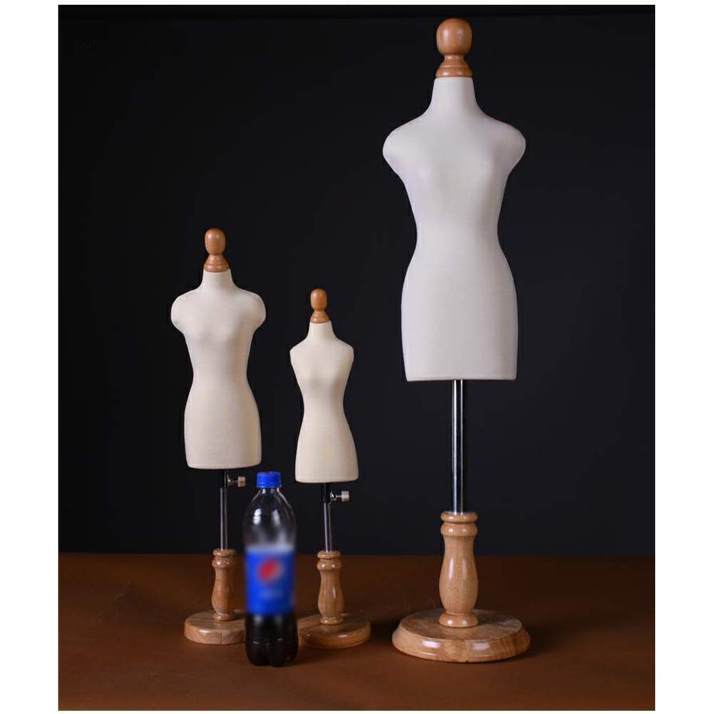 Schneiderpuppen Schneiderbüste Kleiner Schneider-Dummy-Weibchen, Mini-Puppen-Kleid-Form-Formular-Schaufensterpuppe-Kleidermännchen Manikins Dekoration Puppenhauszubehör, Einstellbare Höhe