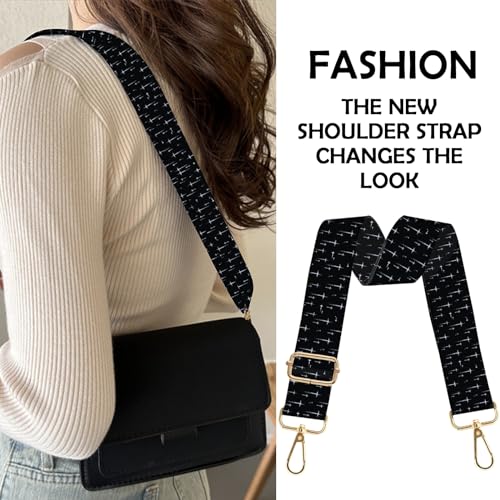 Image of Purse Strap Crossbody Shoulder Canvas Straps 1.5 inch Wide Replacement Adjustable Aesthetic Cute for Women Girls Bag
