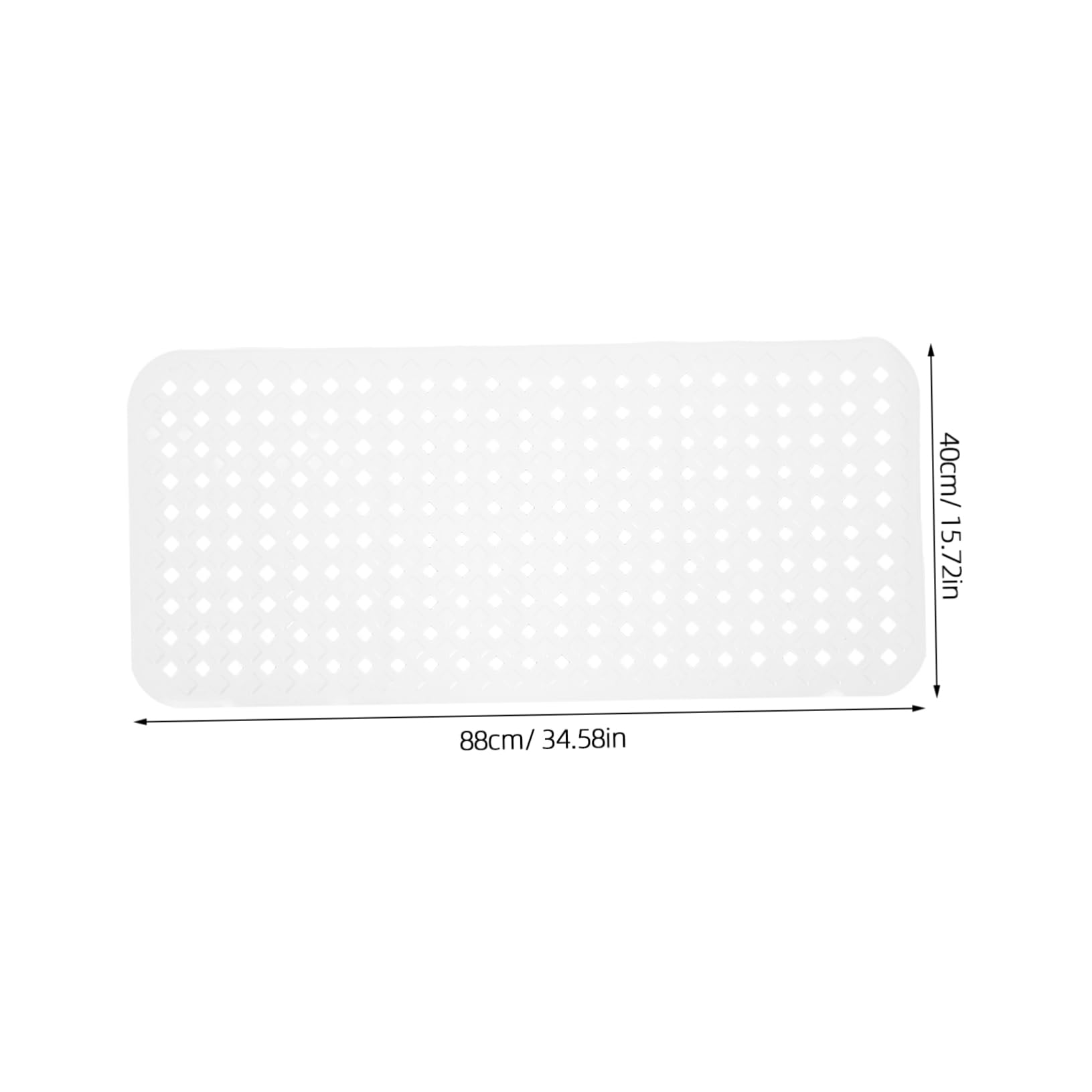 Garneck Non-Slip Bath Tub Mat Shower Mat Drainage Holes Anti-Slip for Bathroom Suction Cup Traction for Safety