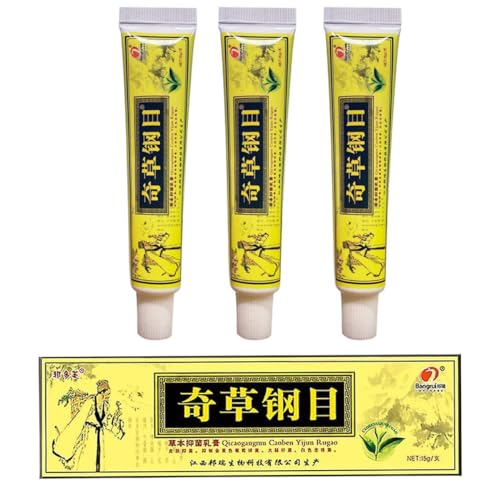 Official Seller - QICAOGANGMU Chinese Herbal Cream - Steroid Free Natural Relief for Skin Issues - Pack of 3