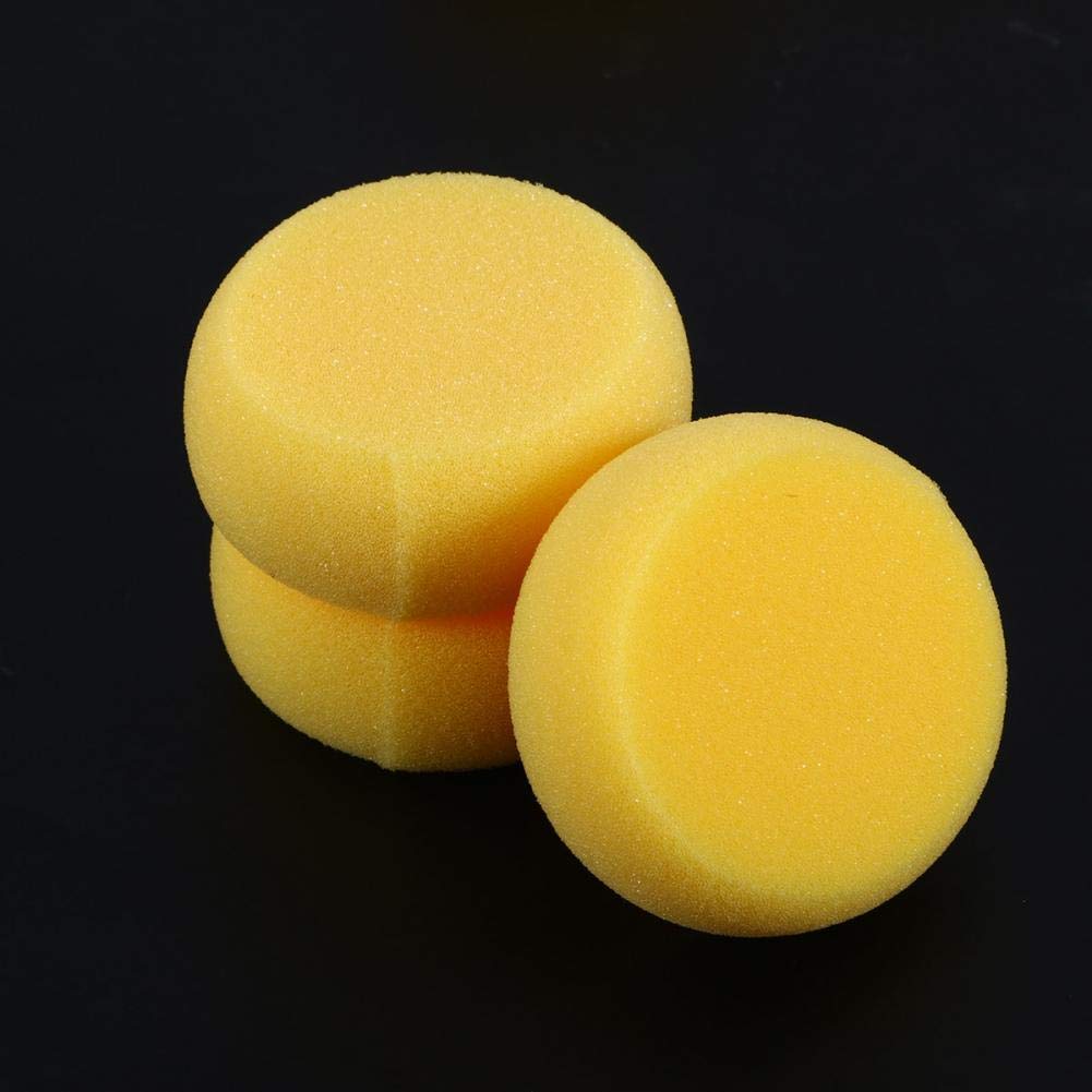 Lot De 12 éponges Ronde Jaune Pour Peinture, Poterie, Artisanat - 7.8 X 3 Cm - Réutilisables