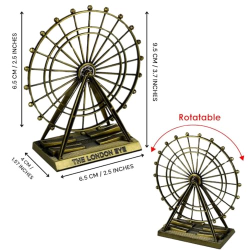 Image of SATYAM KRAFT 1 Pcs UK World Famous Building for Wedding Decorative Showpeice Idol for Home Decor, Living Room, Gifts, Desk Decor, Stand Holder, Office Desk, Tabletop (London Eye)
