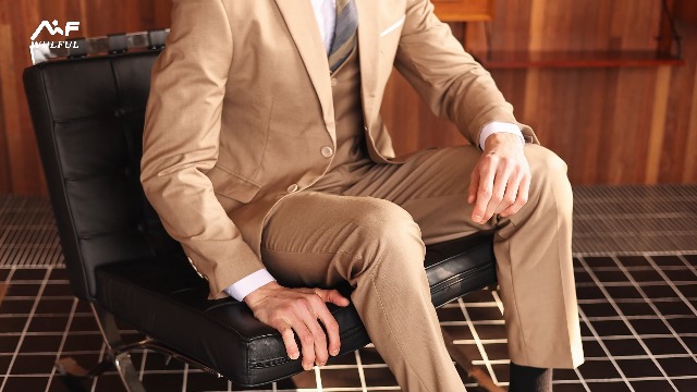 WULFUL Men's Slim Fit 3 Piece Suit, One Button Solid Blazer Business Party Jacket Vest Pants Set