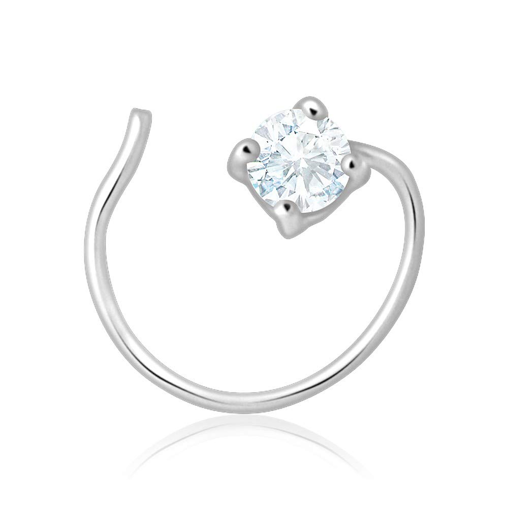 Round Solitaire CZ Tiny Nose pin/Nose ring for women (size 2mm)-image-45