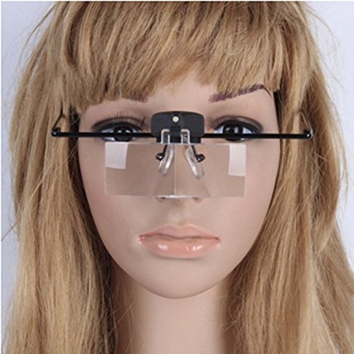 Q-COOL Magnifier Glasses w/ LED Light for Lash Extensions - 3 Lenses Magnifier Spectacles (1.5x, 2.5x, 3.5x) by Q-COOL