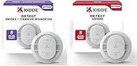Vista 1 de Kidde Detector de humo y monóxido de carbono con detector de humo, paquete alimentado por batería de 10 años