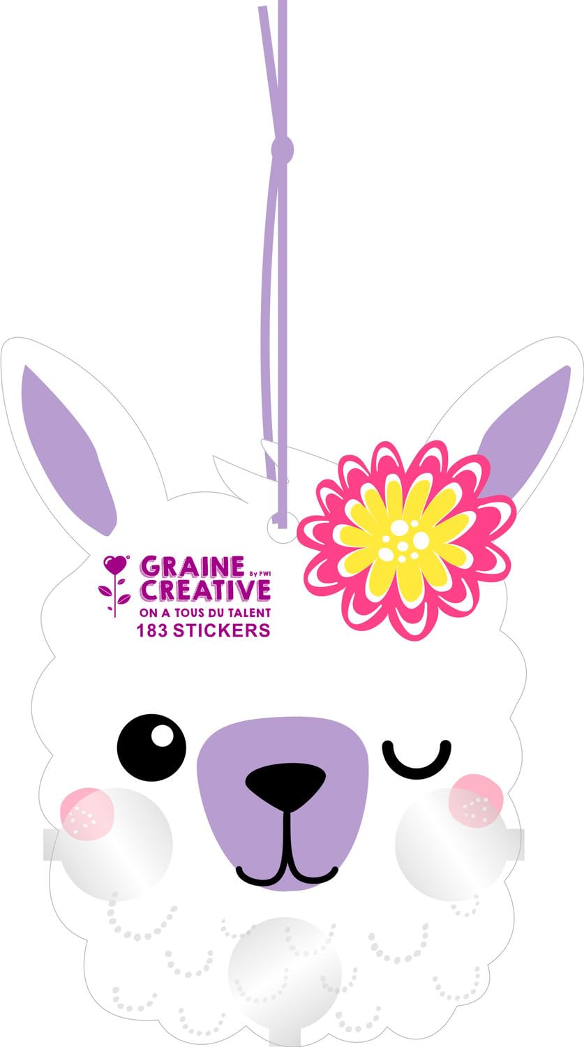 Sticker Mural Lama Personnalisable - Initiale Et Couleur Au Choix, Port Gratuit