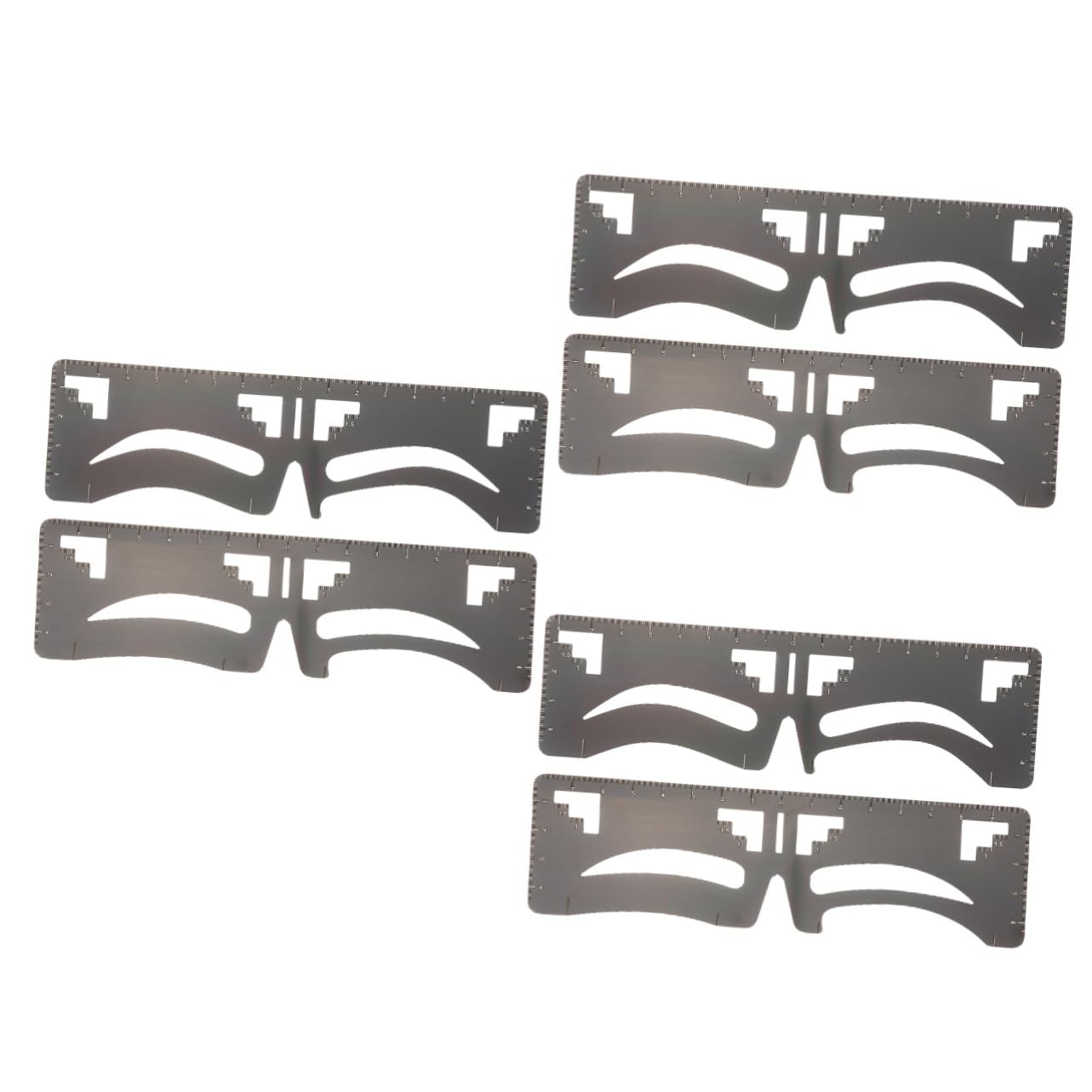 3 Set Di Eleganti Modelli Per Sopracciglia Facili Da Usare Per Modellare Le Sopracciglia in Modo Simmetrico 2 Pezzi * 3