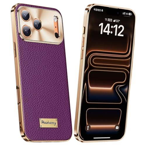 Coque violette iPhone 17 Pro Max tendance en cuir pour affirmer votre style au quotidien