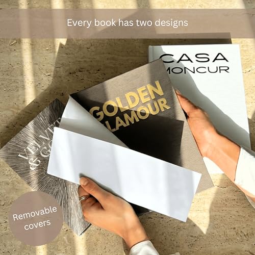 Image of Aesthetic Decorative Books Set of 3, Luxury Fashion Removable Covers, Beautiful Faux Books for Modern Home Decoration, Real Books, Blank Pages, Enhance Your Coffee Table, Bookshelf or Mantel Decor