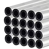 EaseThrift 1/2 '' ID Pipe Insulation Foam Tube Heat Tape for Water Pipes Self Adhesive, 20PC Aluminum Foil Wrap for Spigot, Winter Outdoor Pipes & Sprinkler (Black)