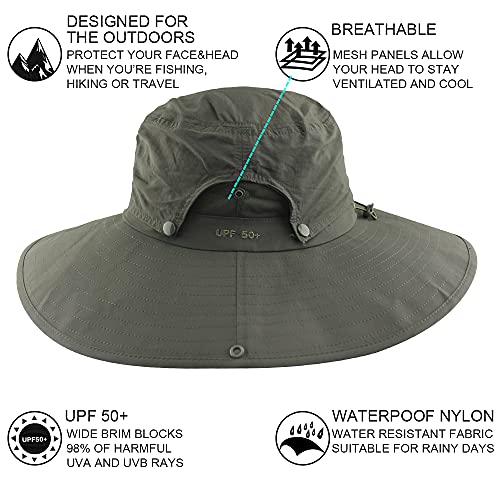 Cooltto Wide Brim Sun Hats With Waterproof Breathable For Fishing, Hiking, Camping #TOP5