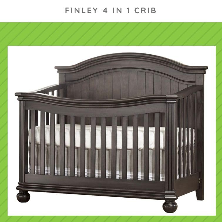 Image of Full-Size Conversion Kit Bed Rails for Sorelle Convertible Cribs - Solid Wood Rail - Toddler and Adult Bed Rail for Full-Size Beds - Essential Nursery & Baby Furniture (Model #215, Vintage Grey)