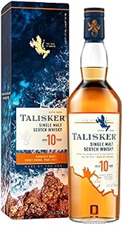 Talisker 10 Year Old Single Malt Scotch Whisky 70 cl with Gift Box (Packaging may vary)