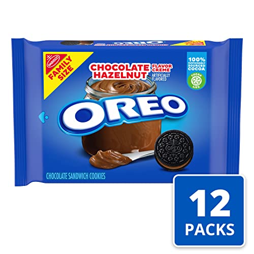 Image of OREO Chocolate Hazelnut Creme Chocolate Sandwich Cookies, Family Size, 12-17 oz Packs