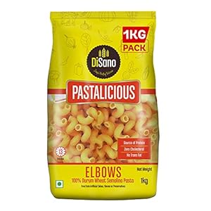 DiSano Pastalicious 100% Durum Wheat Macroni Pasta, Elbow, 1kg