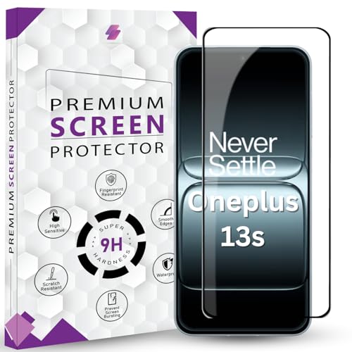 Image of Premium Tempered Glass Screen Protector Guard For Oneplus 13s 5G (6.32 Inch, Pack of 1) | Edge to Edge Coverage With Easy to installation kit