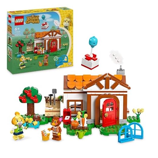 LEGO Animal Crossing Isabelle’s House Visit, Creative Building Toy for 6 Plus Year Old Kids, Girls & Boys, Includes 2 Minifigures from the Video Game Series Including Fauna, Birthday Gift Idea 77049