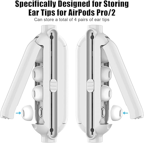 Miniatura 10 de SAYAFAN 4 pares de almohadillas de repuesto para Airpods Pro y kit de limpieza de 2 generación y limpiador, bolígrafo de limpieza 5 en 1 con paño de