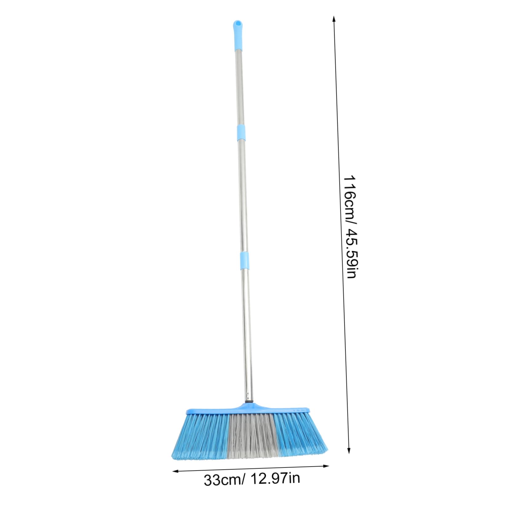 IWOWHERO Cleaning Broom with Metal Handle Sweeper for Home Use for Hard Surfaces Effortlessly Removes Dust and Hair Present for Housewarming