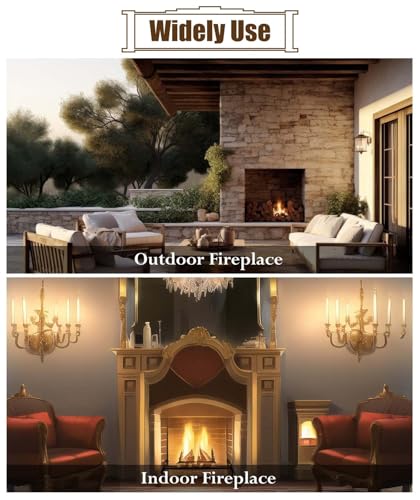 Mampara de chimenea de cobre antiguo con panel decorativo de alta gama 6