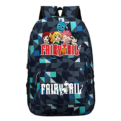 Unisex Fairy Tail Mochila de Lona Mochilas Escolares Juveniles para Mujeres y Hombres