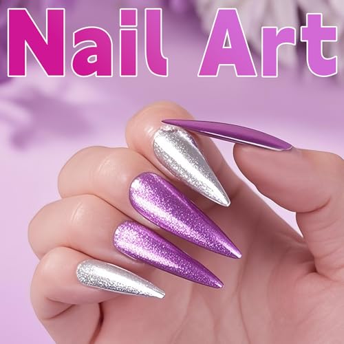 Image of LET'S RESIN Chrome Powder,10 Colors Metallic Mirror Effect Chrome Powder | for Nail, Pigment for Epoxy Resin, Slime, Crafting, Tumbler, Oil Painting, Black /Silver /Blue Resin Color Pigment