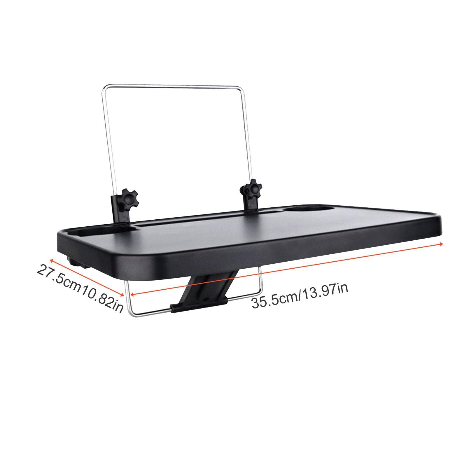 QWORK® Autotafel Multifunctioneel met bekerhouder - Auto-organizer Opvouwbare laptophouder voor eten en werken, past op stuurwielen en rugleuningen