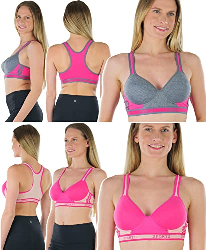 Image of ToBeInStyle Women's 6 Pack Random Selection Padded Support Bras - Sizes 30A to 46DDD