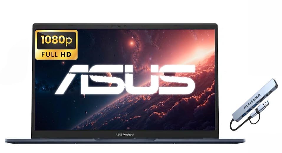 ASUS Vivobook 15 Laptop, 15.6" FHD IPS Business Laptop Computer, Windows 11 Pro 8GB DDR5 RAM 768GB Storage (256GB SSD+512GB PLUSERA Docking Set), Intel Core 3 100U (>i3-1315U) Processor, Quiet Blue