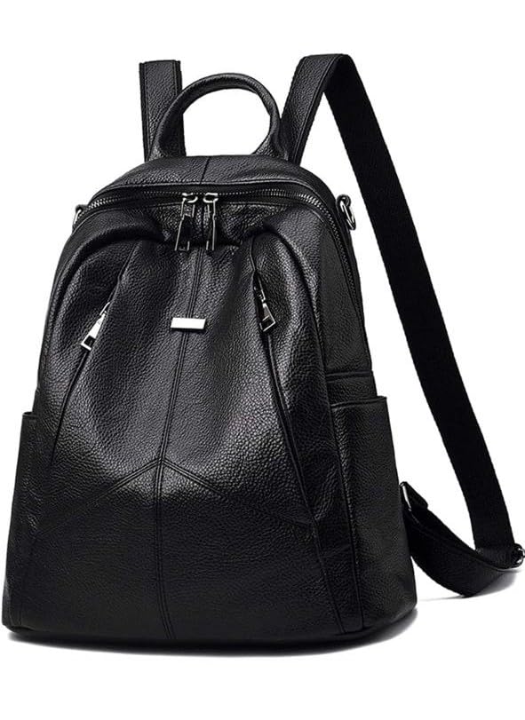 Backpack for Women & Men | Premium Pebbled Leather Finish | Anti-Theft Hidden Zippers | Spacious Multi-Compartment Storage | Water-Resistant Stylish Everyday Travel Bag-image-35