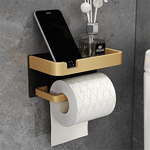 Portarrollos de baño dorado para apoyar el móvil cómodamente en el aseo 5