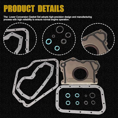 Image of AUCERAMIC CS26541 68078554AD Oil Pan Gasket Set Fit for 2011-2016 Chrysler 200 300 Dodge Avenger Challenger Charger Durango Grand Caravan Journey Jeep Grand Cherokee Wrangler Ram 1500 C /V 3.6L V6