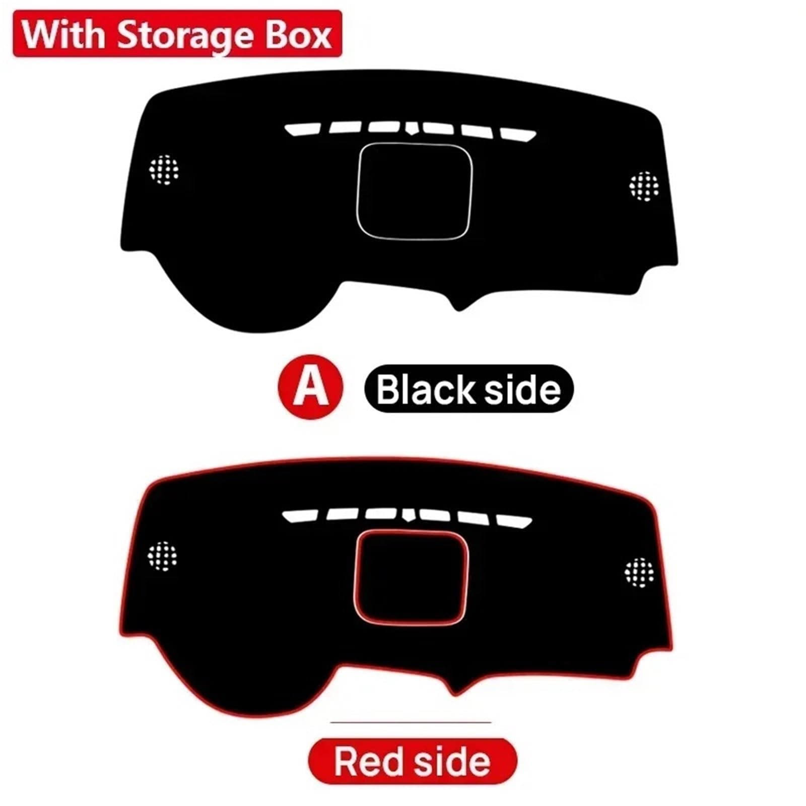 Salpicadero Coche Protector Pour Peugeot 3008 GT 2008-2015 Almohadilla De La Cubierta Del Salpicadero Coche Estera Tablero Parasol Antideslizante Cojín Protector(Red polyester B)