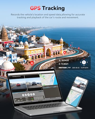 Image of REDTIGER New F7NP [2026 Edition] 4K Front and 1080P Rear Dash Cam, STARVIS 2 IMX675 Sensor, 5.8GHz Ultra-Fast WiFi 6, GPS, WDR & HDR Night View, 170 Wide Angle, Heat Resistant, SD Card Not Included