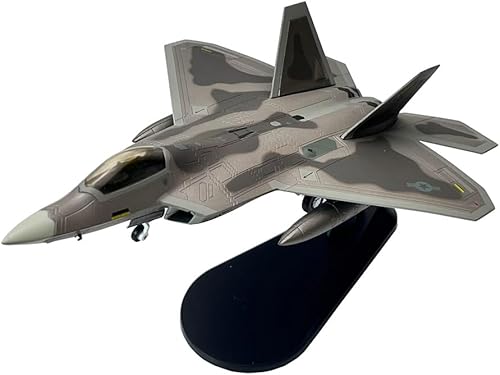 Miniatura 5 de 1/100 Escala US F-22 Raptor Fighter Metal Avión Avión Modelo Regalo Ornamento Colección
