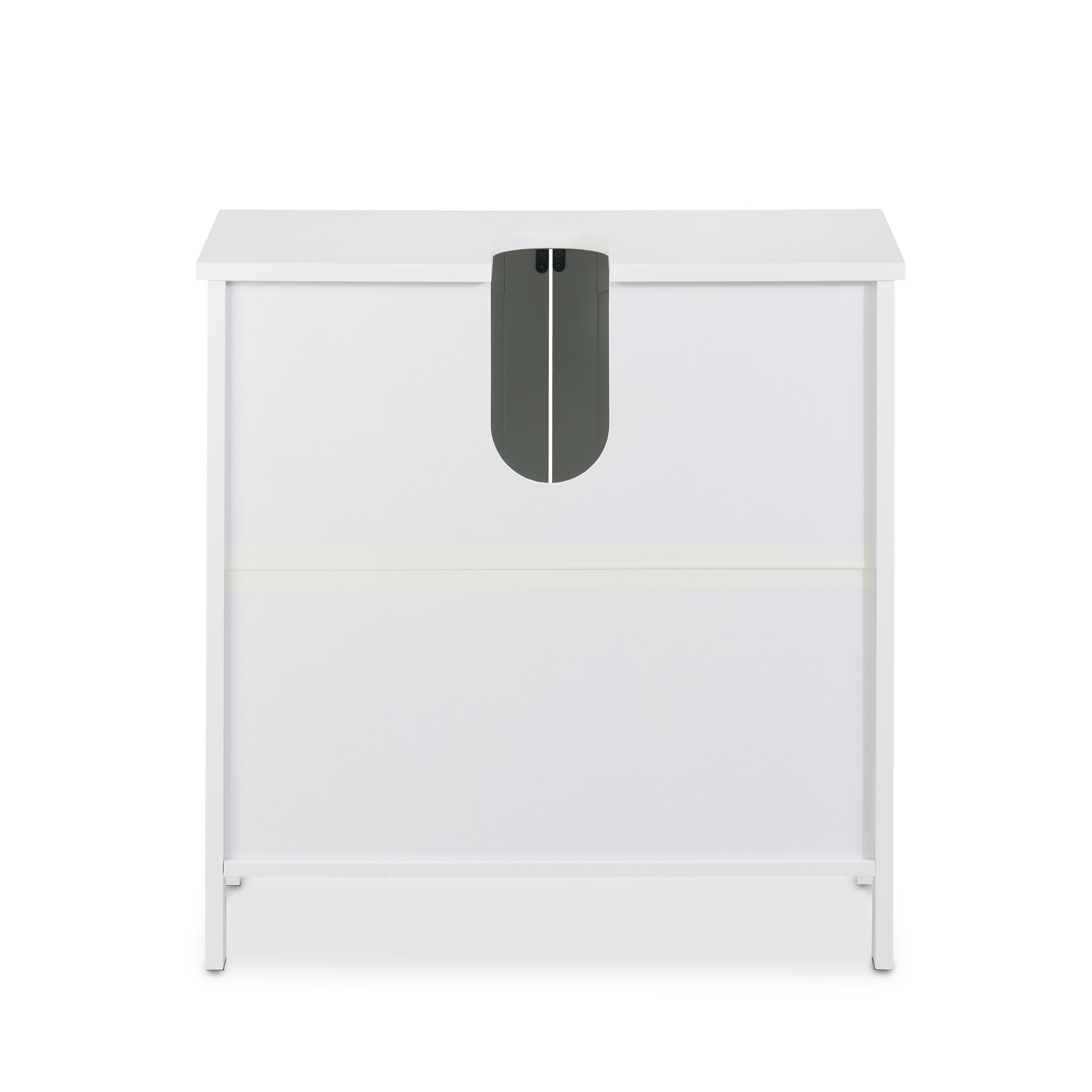 Relaxdays Mobiletto Sottolavabo, HLP: 60x60x31 cm, Armadietto sotto Lavandino, Mobile Lavello da Bagno, in MDF, Bianco