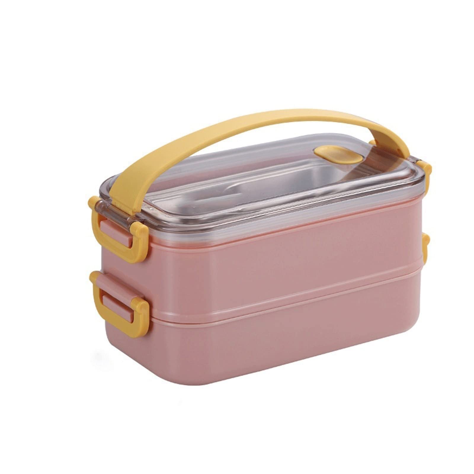 Scatola di Cibo, Bento Boxes Portatile Microonde Contenitore for Il Pranzo Isolato Multistrato Cena Scatole for la Colazione Student School Office Pi(Pink)