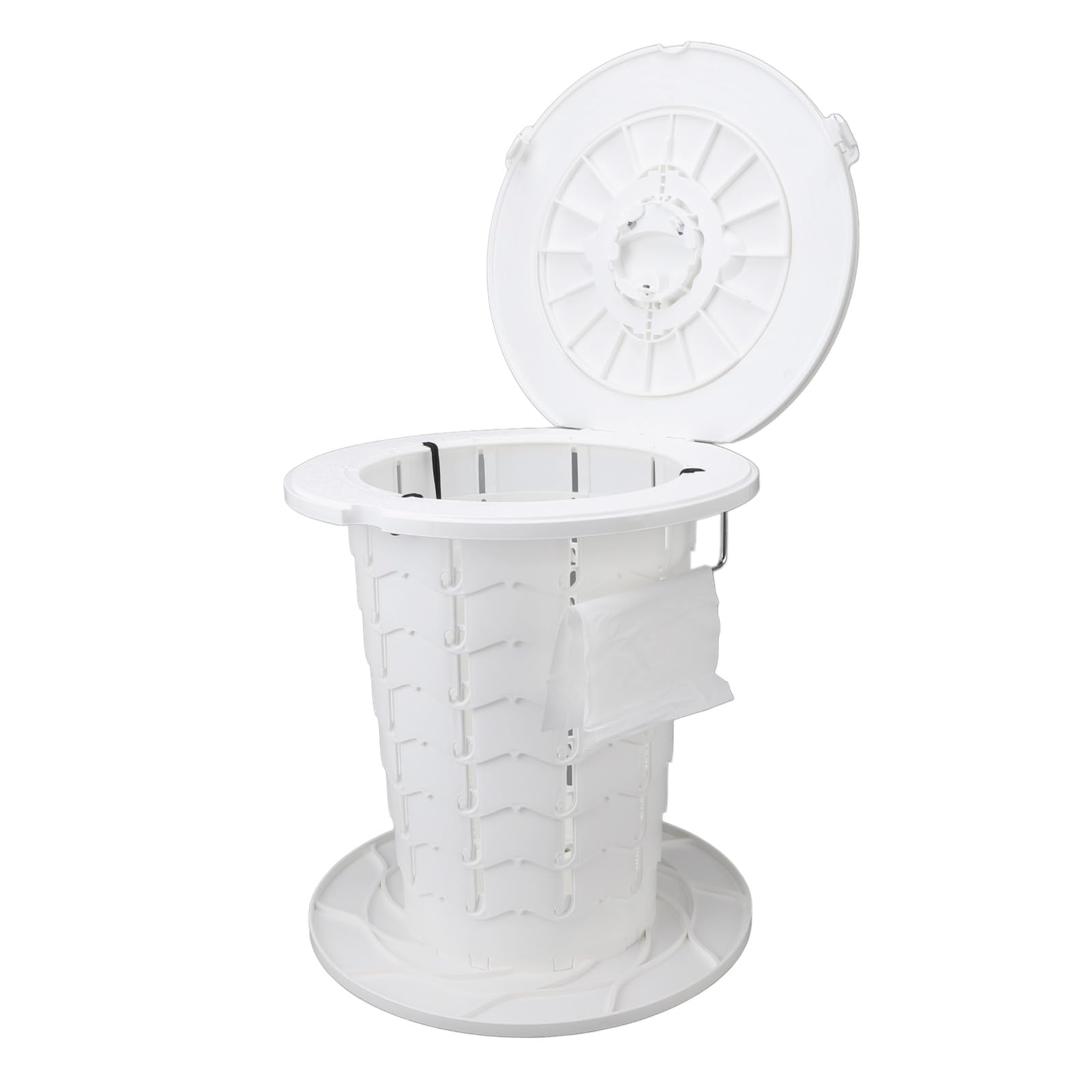 Alomejor Inodoro Retráctil Ajustable para Acampar, Orinal Portátil para Adultos y Niños, Capacidad de Carga de 330,7 Libras, Inodoro de Viaje Plegable Impermeable para Viajes Largos, Senderismo