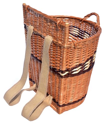 WIKLER Rückentragekorb Kiepe aus Weide mit Jutegurten,...